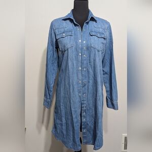 OLD NAVY Denim Button-Up Shirt Dress